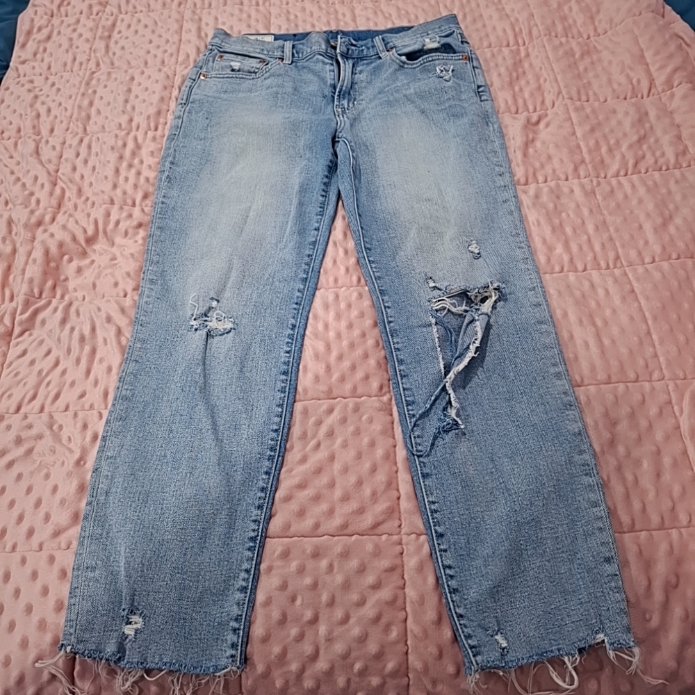 Distressed Light Blue Women's Jeans